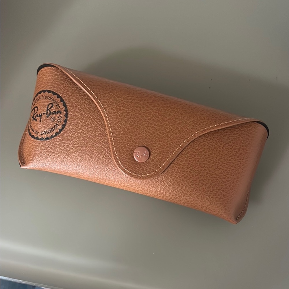Ray-Ban Tan Leather Eyewear Case